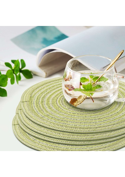 4 Adet Placemats Isıya Dayanıklı Kaymaya Dayanıklı Olmayan Anti-Scald Yıkanabilir Placemats (Yurt Dışından) indirimleri