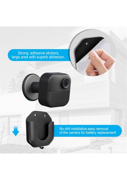 3 Pack Matkap Yok Vidalar Duvar Montaj Braketi ile Uyumlu Göz Kırpma Dış Mekan 4/mini/mini 2 Kameralar Yapışkan Duvar Montajı (Yurt Dışından) modelleri