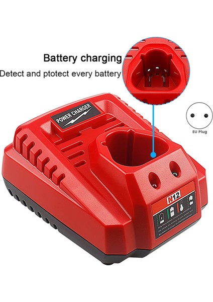 Milwaukee M12 N12 Pil 3A Hızlı Şarj Değiştirme 48-11-2401 C12B C12BX Ab Fişi Için Pil Şarj Cihazı (Yurt Dışından) modelleri