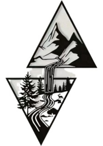 Metal Geyik Asılı Kolye Sanat Boya Hayvan Asma El Sanatları El Sanatları Sanat Duvar Süsleri Duvar Dekor A (Yurt Dışından)