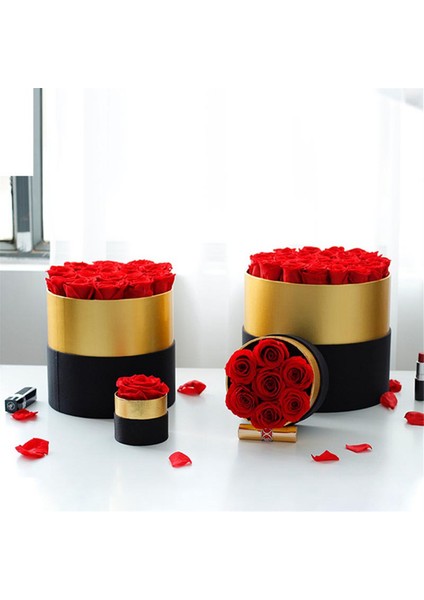 Romantik Seviye Box Hediyeleri Karısı Gerçek Gül Korunmuş Çiçek Hediye Seti Ev Dekoru Sevgililer Günü Düğün-C (Yurt Dışından)
