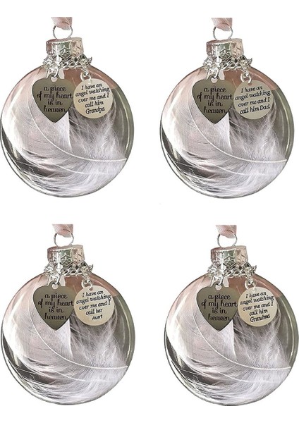Açık Noel Anıtı Süsleme Tüy Topu, Bir Parça Kalp Cennette, Ağaç Asma Kolye Hediyeleri Baba Için (Yurt Dışından)