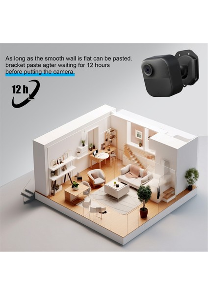 3 Pack Matkap Yok Vidalar Duvar Montaj Braketi ile Uyumlu Göz Kırpma Dış Mekan 4/mini/mini 2 Kameralar Yapışkan Duvar Montajı (Yurt Dışından) indirimleri