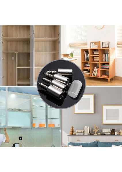 100 Pcs Sabit Destek Kendi Kendine Dokunma Çapraz Vidalı, Gardırop Dolap Cam Bölme Çivileri Çapraz, Kauçuk Kılıflı (Yurt Dışından) indirimleri