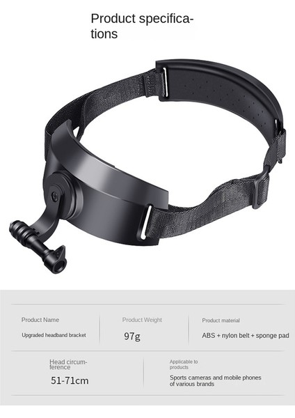 Gopro Için Kafa Montaj Braketi 11/10/9/8 Action Camera Cep Telefonu Döndürme Kafa Bandı Braket Aksesuarları (Yurt Dışından) fırsatları
