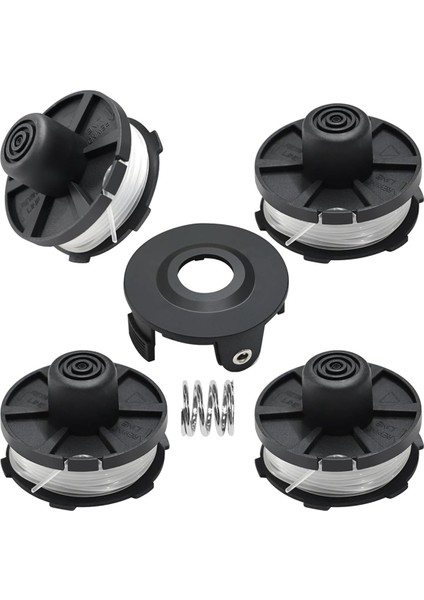 Makita Çim Düzeltici Için Iplik Makaraları, 4 Adet Çim Düzeltici Kablosu, Uzunluk 8.4 M, Çap 1.6 mm Kapak ve Yaylı (Yurt Dışından)