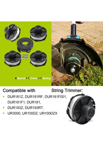 Makita Çim Düzeltici Için Iplik Makaraları, 4 Adet Çim Düzeltici Kablosu, Uzunluk 8.4 M, Çap 1.6 mm Kapak ve Yaylı (Yurt Dışından) fiyatları