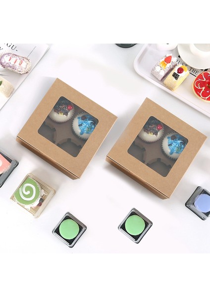 50 Adet Mini Kraft Kağıt Kutusu Pencereli Mevcut Paketleme Kutusu Ev Yapımı Sabun Kutusu Fırın Şekeri (Kahverengi) (Yurt Dışından) fırsatları