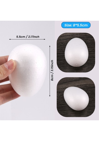 12 Paket 3 Inç Paskalya Köpük Yumurta Beyaz Strafor Yumurta Zanaat Yumurta Köpüğü Doğal Polistiren Yumurta Köpük El Yapımı Yumurta Topu (Yurt Dışından) fırsatları