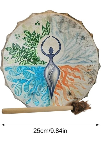 10 Inç Şaman Davul - El Yapımı Şamanik Davul Ana Toprak/doğadan Sesler, Ses Iyileştirme (Yurt Dışından) fiyatları