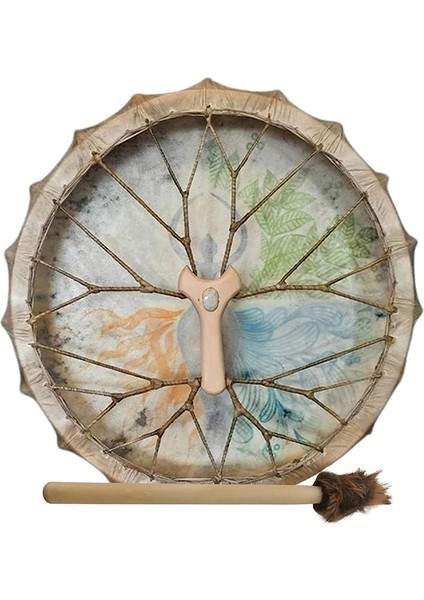 10 Inç Şaman Davul - El Yapımı Şamanik Davul Ana Toprak/doğadan Sesler, Ses Iyileştirme (Yurt Dışından) modelleri