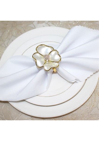 Çiçek Peçete Halkaları, Kağıt Peçeteler ve 6 Kişilik Masa Bezleri Için Zarif Peçete Sahipleri, Bir (Yurt Dışından) fırsatları