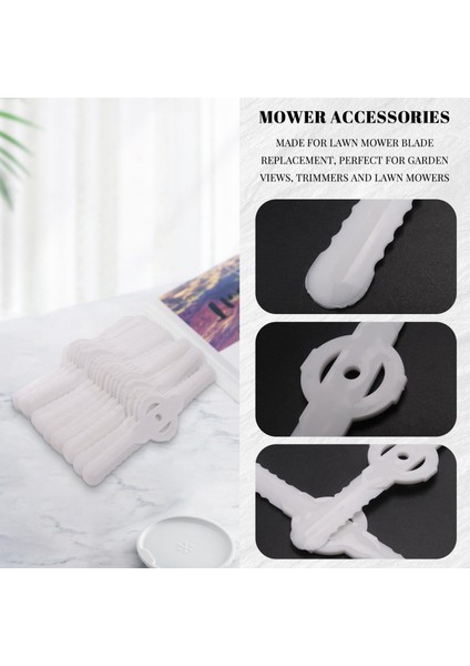 20PCS Plastik Çim Döşeme Bıçakları Çim Biçme Biçme Makinesi Aksesuarları Çim Biçme Makinesi Bıçak Kablosuz Düzeltici Bahçe Aracı (Yurt Dışından) indirimleri