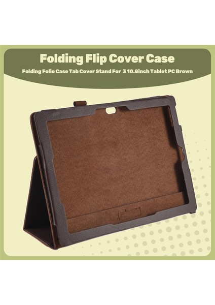 Katlanır Folio Kasa Sekmesi Kapak Standı Microsoft Yüzeyi 3 10.8 Inç Tablet Pc Kahverengi (Yurt Dışından) fırsatları