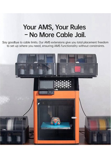 Ams Panda Kablosu 4 Pim Bambu Lab Için Manyetik Halka ile Erkekten Erkek Panda Ams Kablosu P1P P1S X1C H2D A1 A1 Mini 1m (Yurt Dışından) fırsatları