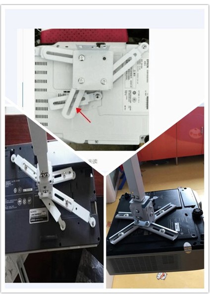 Evrensel C6 C2 C3 TD96 TD97 Projektör Tavan Duvar Montaj Braketi Asma Braket YG650 C6 M19 K25 Projektör Stand Beyaz (Yurt Dışından)