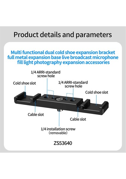 Canon Sony Dslr Kamera Için Çift Soğuk Ayakkabı Montaj Braketi 1/4 Arca (Yurt Dışından) fiyatları