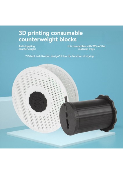 Sarf Malzemeleri Ağırlık Aracı Tepsisi 3D Baskı Sarf Malzeme Tampon Karşı Ağırlık Silindir Sarf Malzeme Kurutma Kutusu Aksesuarları A (Yurt Dışından) indirimleri