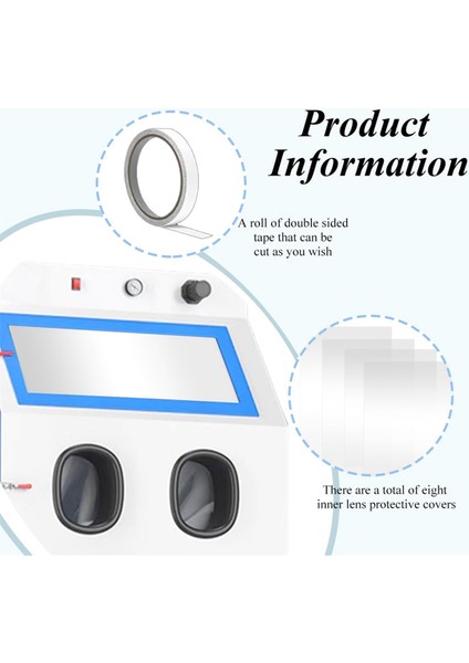 8 Adet Aşındırıcı Patlatma Dolabı Lens Kapağı, Kumblast Dolabı Iç Lens Için 23 x 11 Inç Koruyucu Film (Yurt Dışından) modelleri