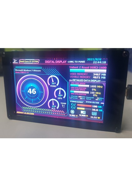 3.5 Inç IPS USB Mini Ekran AIDA64 Pc Cpu Ram HDD Veri Monitörü Bilgisayar Sıcaklığı Ekran Tip C Alt Ekran (Yurt Dışından) fırsatları