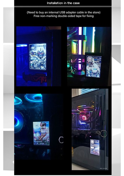 3.5 Inç IPS USB Mini Ekran AIDA64 Pc Cpu Ram HDD Veri Monitörü Bilgisayar Sıcaklığı Ekran Tip C Alt Ekran (Yurt Dışından) indirimleri