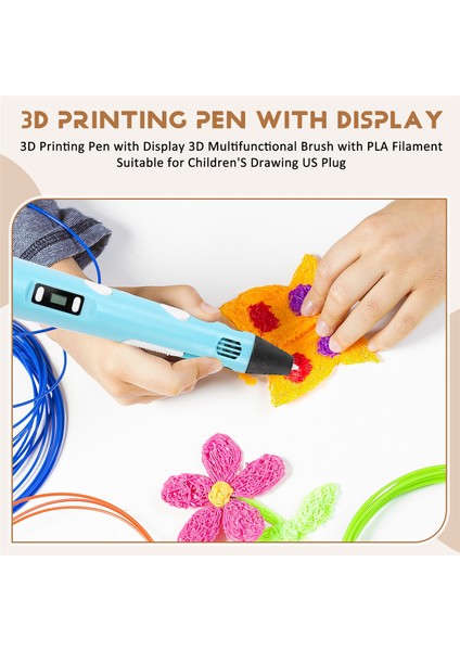 3D Baskı Kalemi Ekranlı 3D Çok Fonksiyonlu Fırça Pla Filamentli Çocuk Çizim Abd Fişi Için Uygun (Yurt Dışından) fırsatları