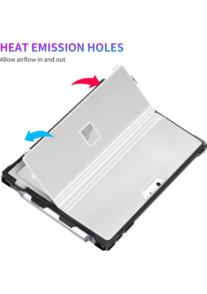 Microsoft Surface Pro 7 Için Tablet Sabit Kılıf Kabuğu Plus 6 5 Pro 4 Lte, Şok Geçirmez Folio Koruyucu Sağlam Kapak, A (Yurt Dışından) modelleri