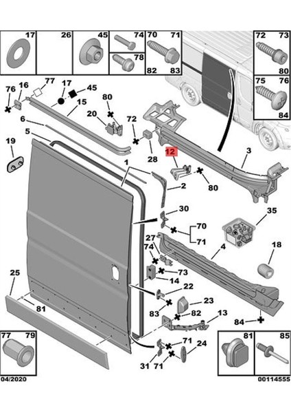 1616813580 Sol Kapı Kasnağı Braketi Kapı Kılavuz Kovanı Fiat Ducato Mk3 Peugeot Boxer Citroen Jumper 06-20 1436638 (Yurt Dışından) fırsatları