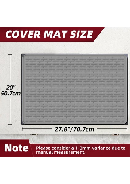 Soba Üstü Için Silikon Elektrik Sobası Kapağı, 28X20INCH Cam Üst Soba Kapak Koruyucusu Elektrik Sobası, Silikon Paspas Için (Yurt Dışından)