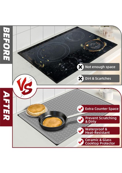 Soba Üstü Için Silikon Elektrik Sobası Kapağı, 28X20INCH Cam Üst Soba Kapak Koruyucusu Elektrik Sobası, Silikon Paspas Için (Yurt Dışından) indirimleri