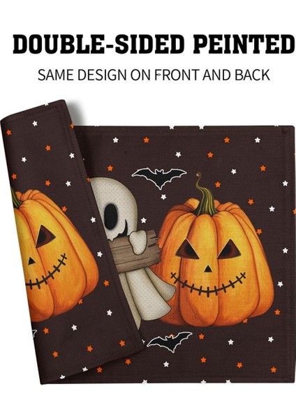 Cadılar Bayramı Placemats 4 Parça Placemats Mutfak Masa Üstü Kapalı ve Dış Slip Olmayan Isıya Dayanıklı Masa Paspasları (Yurt Dışından) modelleri