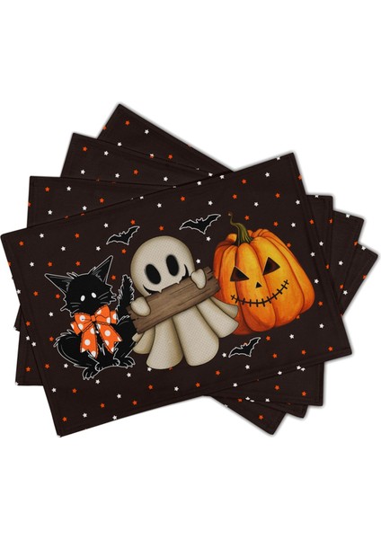 Cadılar Bayramı Placemats 4 Parça Placemats Mutfak Masa Üstü Kapalı ve Dış Slip Olmayan Isıya Dayanıklı Masa Paspasları (Yurt Dışından) fırsatları