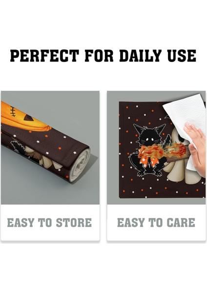 Cadılar Bayramı Placemats 4 Parça Placemats Mutfak Masa Üstü Kapalı ve Dış Slip Olmayan Isıya Dayanıklı Masa Paspasları (Yurt Dışından) indirimleri