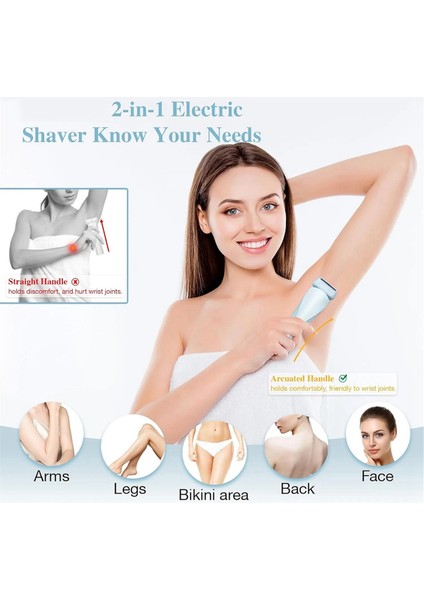 Kadınlar Için Elektrikli Tıraş Makineleri 2'si 1 Arada Bikini Bölgesi Düzeltici Yüz Tıraş Makineleri (Yurt Dışından) modelleri