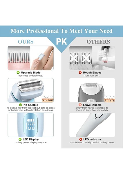 Kadınlar Için Elektrikli Tıraş Makineleri 2'si 1 Arada Bikini Bölgesi Düzeltici Yüz Tıraş Makineleri (Yurt Dışından) fırsatları
