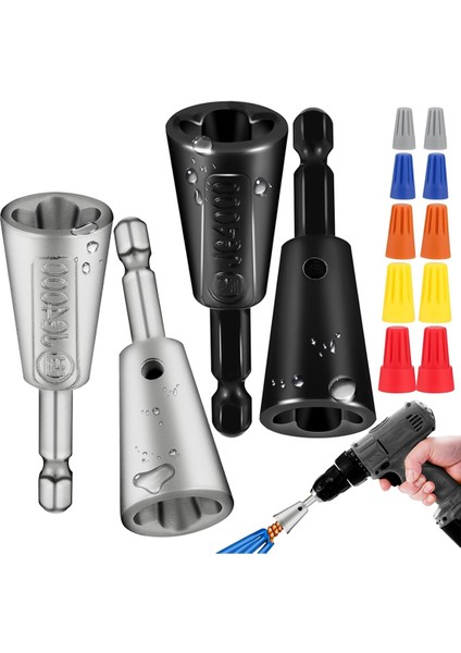 Matkap Için Tel Bükme Aleti, 8 Ila 24 Awg ve 2 Ila 7 Awg ile Uyumlu (Yurt Dışından)