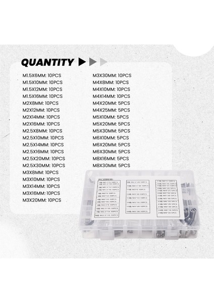 280PCS Paslanmaz Çelik Yay Pimi Gerginlik Elastik Silindirik Cotter Pimleri Seti M1.5 M2 M2.5 M3 M4 M5 M6 M8 Dubel (Yurt Dışından) modelleri