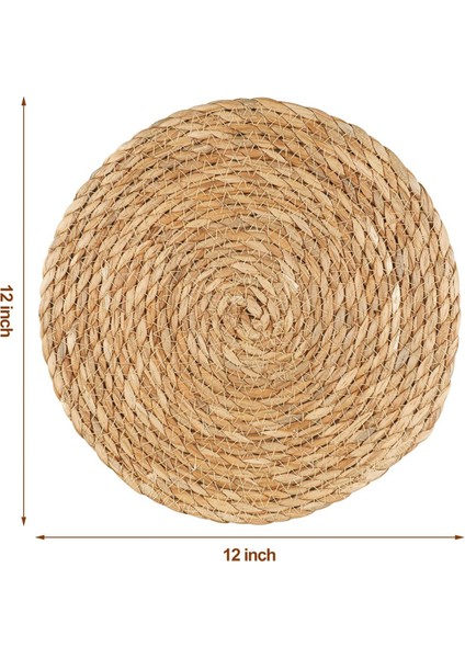 Yuvarlak Dokuma Placemats 10, 12 Inç Boho Rattan Placemats El Dokuma Placemats, Yemek Masası, Ev, Düğün (Yurt Dışından) modelleri