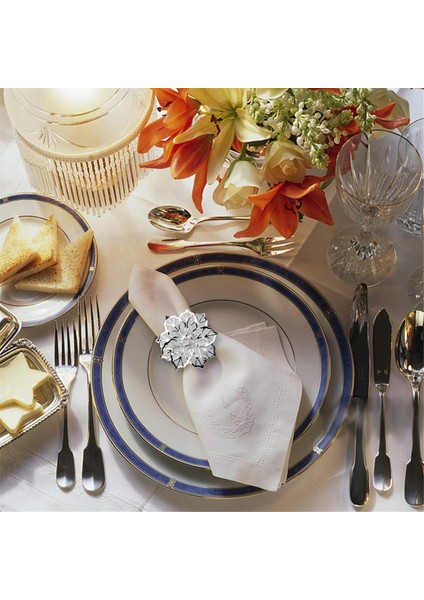 Peçete Yüzük Koleksiyonu Dekoratif Kumaş Peçeteleri Için 10 Pcs Seti Peçete Tutucu Mutfak Dekor Düğün Dekoru Gümüş (Yurt Dışından) fiyatları