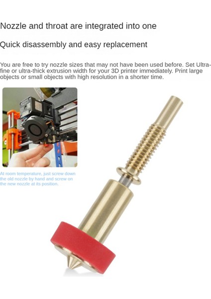 1pcs All-One Pirinç Titanyum Nozul Heatbreak Pirinç Titanyum Nozul Revo Hotend Extruder 0.8mm (Yurt Dışından) fırsatları