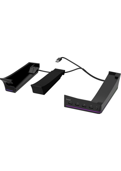 Ps5 Ince Konsol Için Ipega Yatay Depolama Standı Taşınabilir 4 USB Bağlantı Noktası Rgb Renkli Işıklar Düz Stand, Siyah (Yurt Dışından) fırsatları