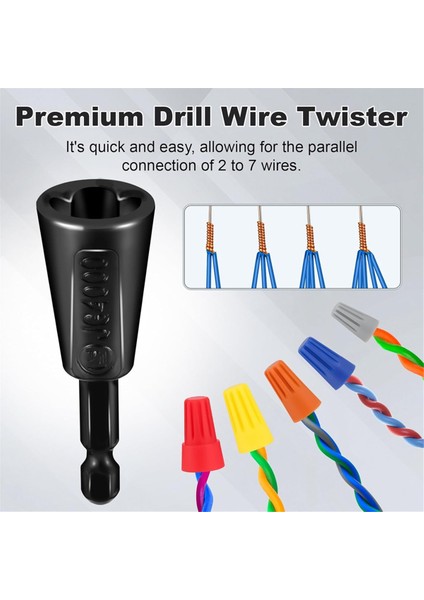 Matkap Için Tel Bükme Aleti, 8 Ila 24 Awg ve 2 Ila 7 Awg ile Uyumlu (Yurt Dışından) modelleri