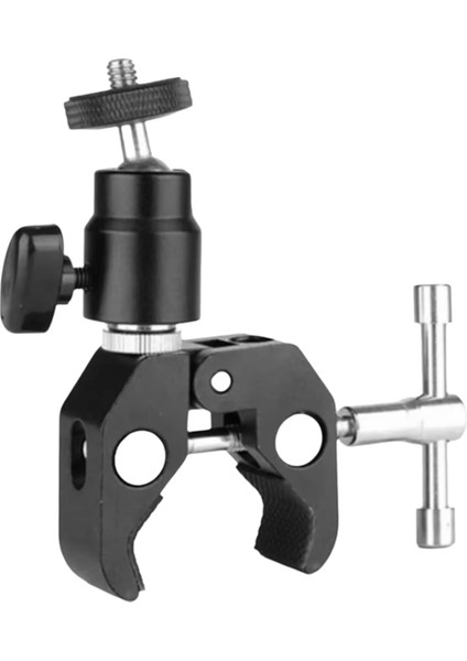 360 ° Mini Bilyalı Kafalı Süper Kelepçe Hızlı Bırakma Kelepçesi Braket Tripod Montajı 1/4 Vidalı Klipsi Dslr Kamera Gopro (Yurt Dışından)