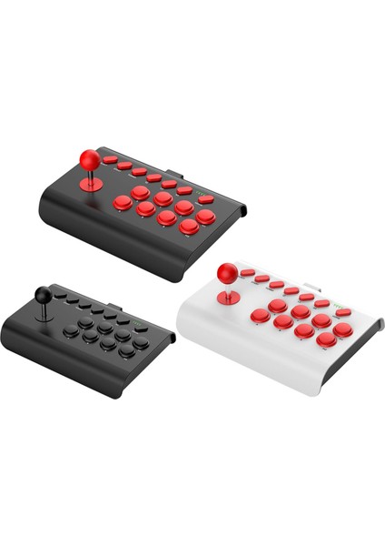 Y02 Fighting Game Joystick, Gerilebilir Braket Oyunları Konsolu 3 Modlu Bağlantı Makro/turbo Işlevi Siyah Kırmızı (Yurt Dışından) indirimleri