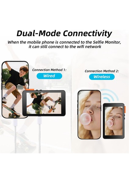 Selfie Monitor Hoparlör Manyetik Telefon Vlog Selfie Monitör Ekranı Selfie Vlog Canlı Akışı (Yurt Dışından) indirimleri