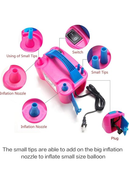 Elektrik Hava Balon Pompası 600W Taşınabilir Çift Nozum Şişiricisi Parti Dekorasyonu Için Hızlı Dolduran Balonları Doldurdu Balonlar Us B-B (Yurt Dışından) fırsatları