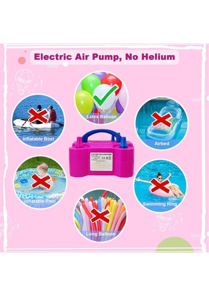 Elektrik Hava Balon Pompası 600W Taşınabilir Çift Nozum Şişiricisi Parti Dekorasyonu Için Hızlı Dolduran Balonları Doldurdu Balonlar Us B-B (Yurt Dışından) indirimleri