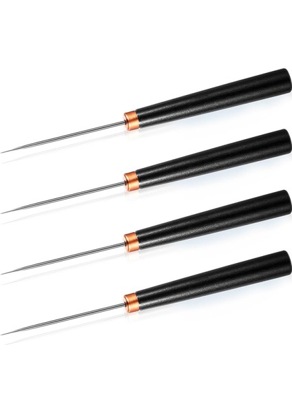 4pcs Ahşap Saplı Tıraş Ahl Araçları, Dikiş Ahl Seti Kit Terzi Awl Dıy Için Dikiş Dikişi Ahl Onarım Aracı (Yurt Dışından)