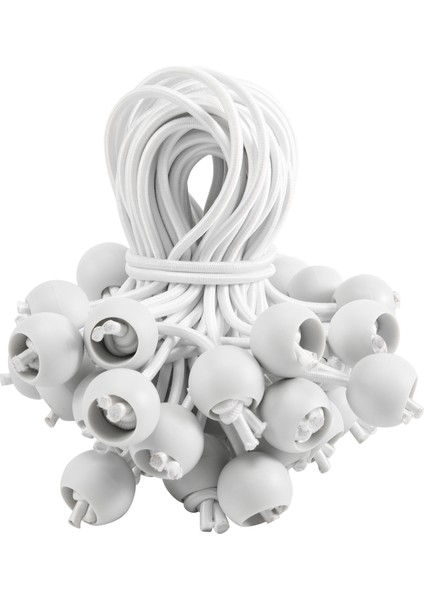 50 Pcs Bungee Kablosu Topları Elastik Bağlar Bungee, Çeneler, Çadırlar Pankartları, Bayrak Direkleri, Muşamba (Beyaz) Için Bağları Değiştirir (Yurt Dışından)