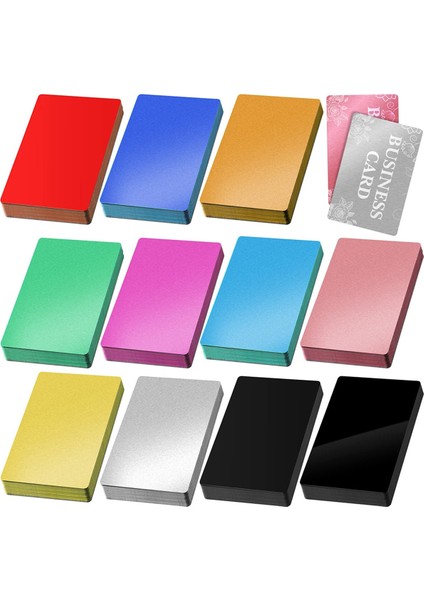 550 Pcs Metal Kartvizler Gravür Alüminyum Plakalar Çok Amaçlı Metal Sayfaların Üretilmesi Için 0.01 Inç Kalınlığında, Çok Renkli (Yurt Dışından)